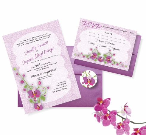 Radiant Orchid Wedding Invitation Suite on Etsy